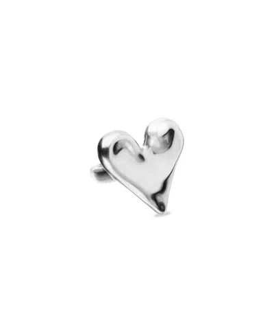 Unode50 Sterling Silver Plated Heart Shaped Ring In Pattern