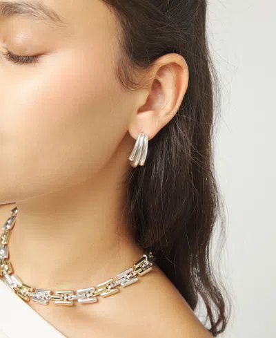 Unode50 Sterling Silver Plated Earrings In Pattern