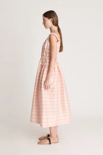 Lee Mathews Marie Dress Pink Stripe