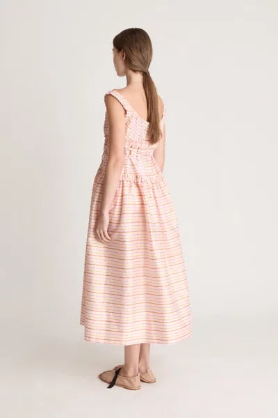 Lee Mathews Marie Dress Pink Stripe