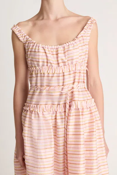 Lee Mathews Marie Dress Pink Stripe