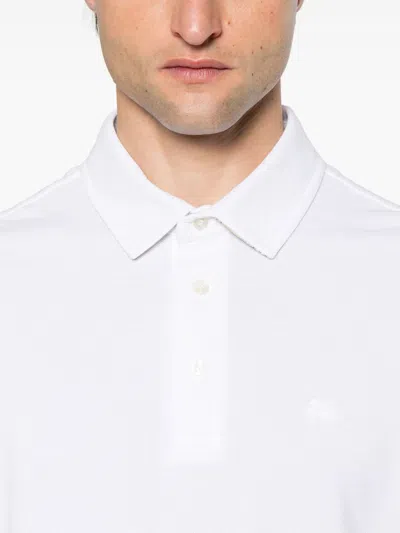 Etro Button Placket Polo In White