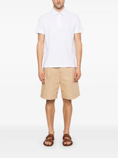 Etro Button Placket Polo In White