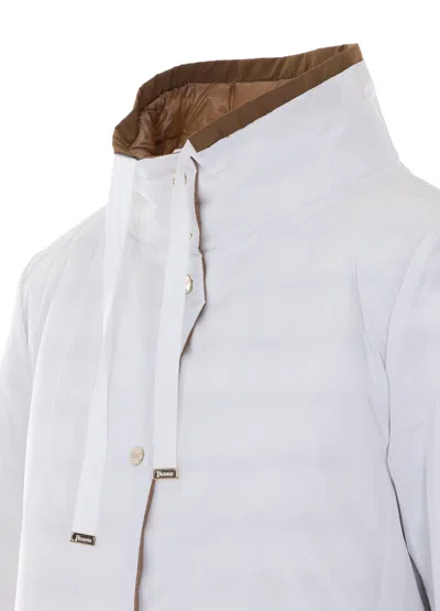 Herno Long-sleeved Drawstring Reversible Padded Coat In White
