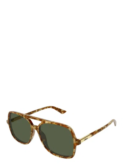 Chloé Eyewear Pilot Frame Sunglasses In Multi