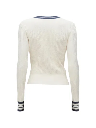 3.1 Phillip Lim Textured Rib Wide Vneck Ls Cardigan In Multi