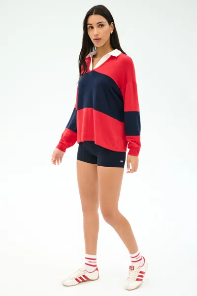 Splits59 Katie Fleece Rugby Sweatshirt In Red