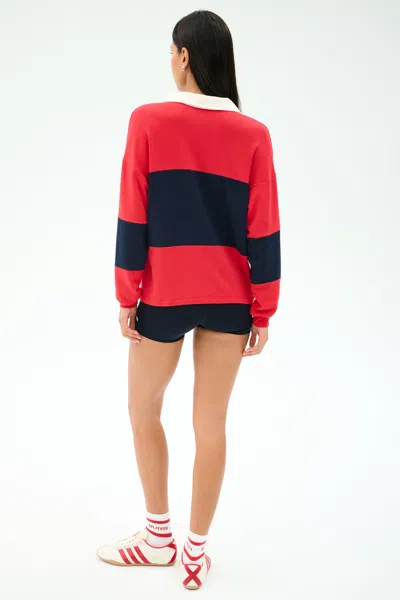 Splits59 Katie Fleece Rugby Sweatshirt In Red