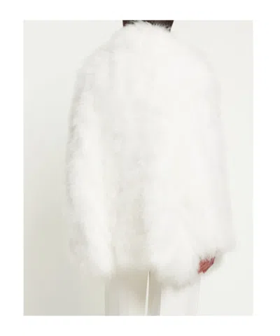 16arlington Feather Short Coat In White