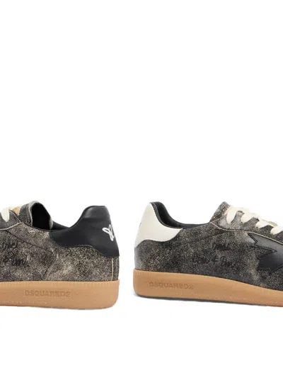 Dsquared2 レースアップ ラウンドトゥ スニーカー In Black