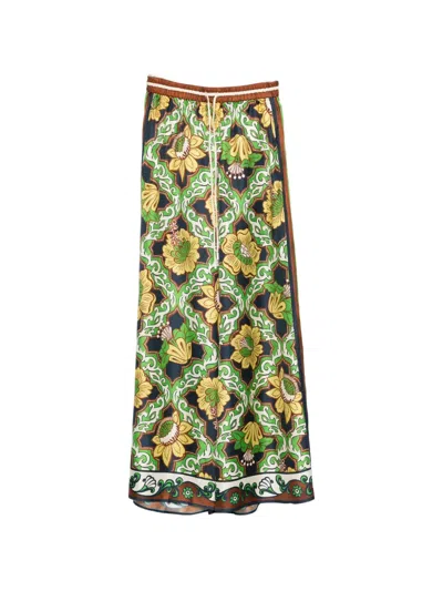 Alemais Womens  Liana Printed Silk Palazzo Trousers In Multi