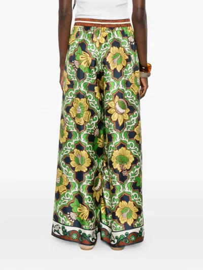 Alemais Womens  Liana Printed Silk Palazzo Trousers In Multi