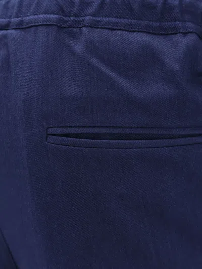 Kiton Cotton Trousers With Drawstring In Multi