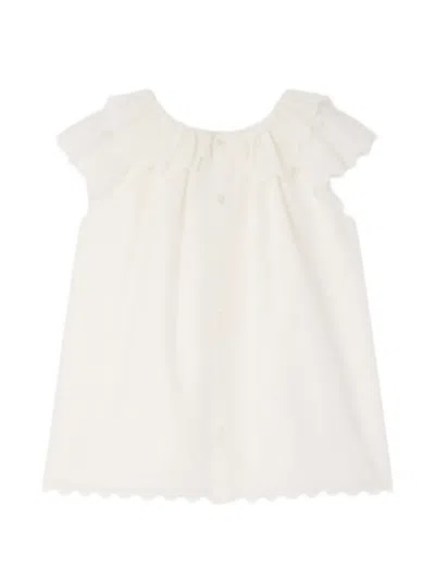 Bonpoint Laurel ラッフル ブラウス In White