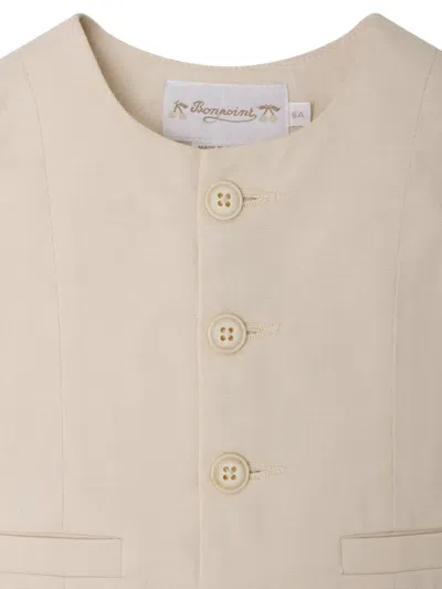 Bonpoint ボタン トップ In Neutral