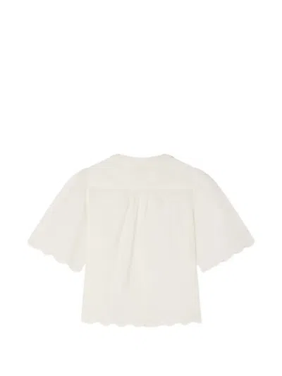 Bonpoint Lizea スカラップカラーブラウス In White