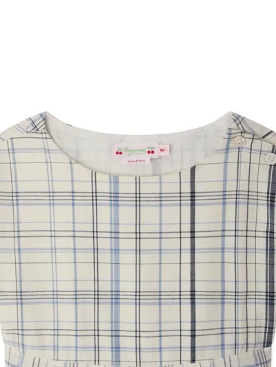 Bonpoint Edelweiss チェッカー＆オーバーダイ ワンピース In Multi