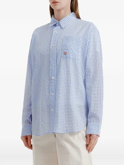 Chocoolate Check-pattern Shirt In Blue
