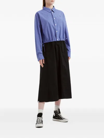 Chocoolate Check-pattern Cotton Shirt In Blue