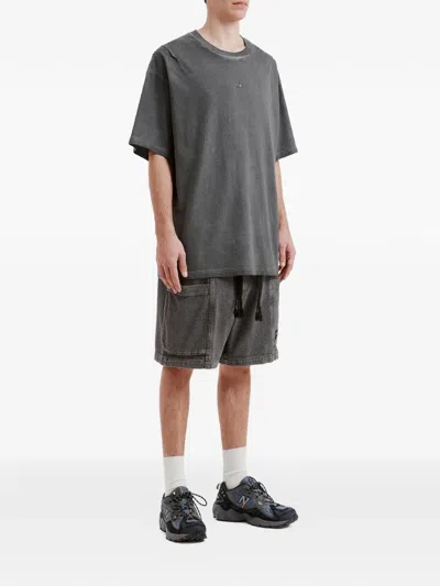 Five Cm Patchwork-detail T-shirt In Gray