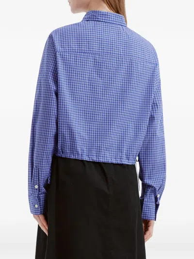 Chocoolate Check-pattern Cotton Shirt In Blue