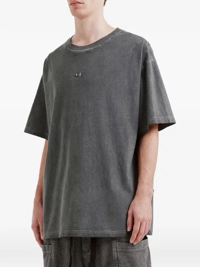 Five Cm Patchwork-detail T-shirt In Gray