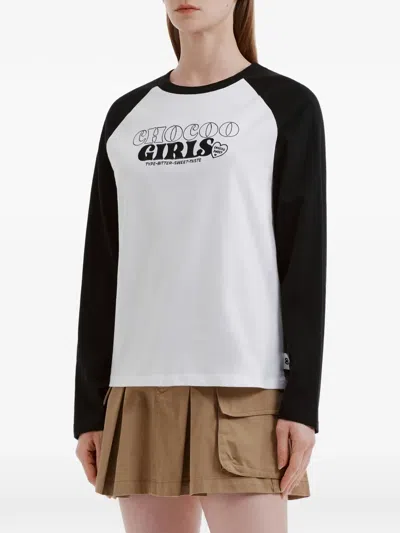 Chocoolate Long-sleeve T-shirt In White