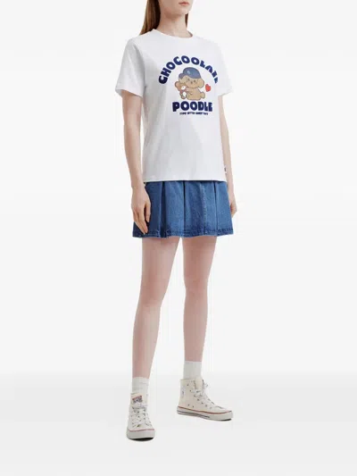 Chocoolate Logo-print T-shirt In White