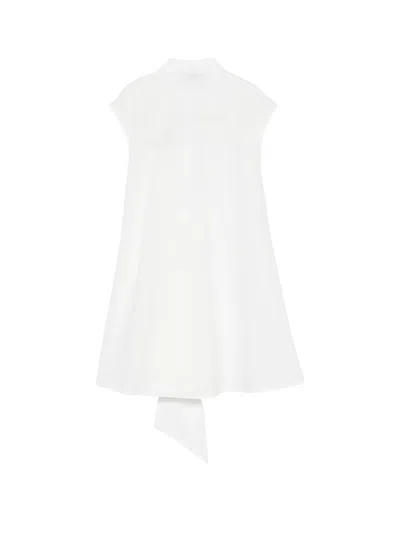 Msgm Logo-detail Dress In White