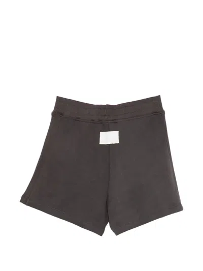 Msgm Logo Shorts In Brown