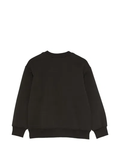 Msgm Logo-patch Sweatshirt In Brown