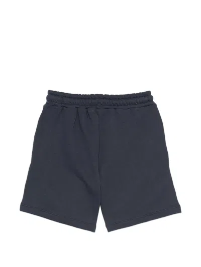 Msgm Drawstring Logo-detail Shorts In Blue