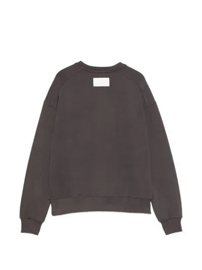 Msgm Logo-detail Sweatshirt In Brown