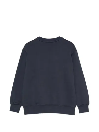 Msgm Logo Sweatshirt In Blue