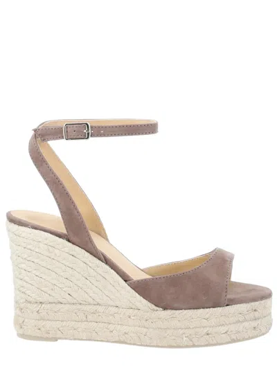 Castaã±er Brook Suede Wedge Espadrilles In Multi