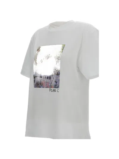 Plan C Metallic-effect T-shirt In Gray