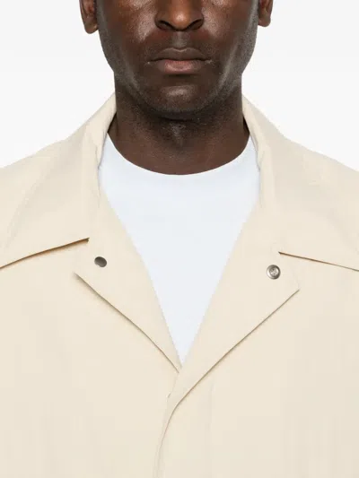 Etudes Studio Zip-pockets Overcoat In Neutral