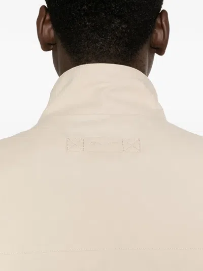 Gant Zip Bomber Jacket In Neutral