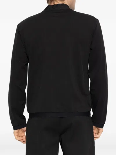 Ea7 Zip-up Sweatshirt In Black