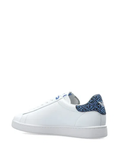 Ea7 Debossed-logo Leather Sneakers In Multi