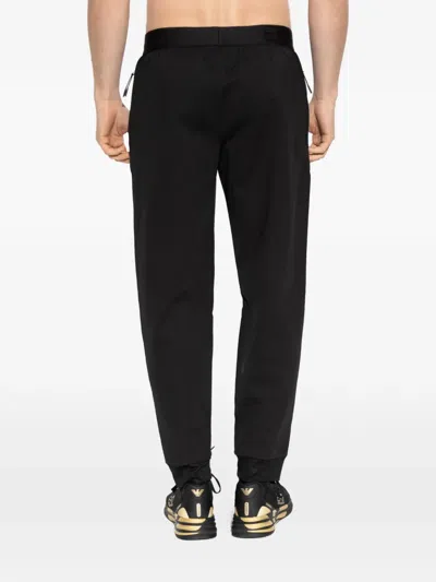 Ea7 Logo-patch Track Pants In Black