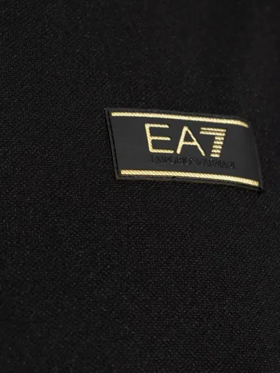 Ea7 Logo-patch Track Pants In Black