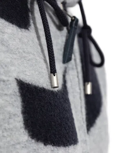 Loewe Patterned Zip-fastening Sweatshirt In Black