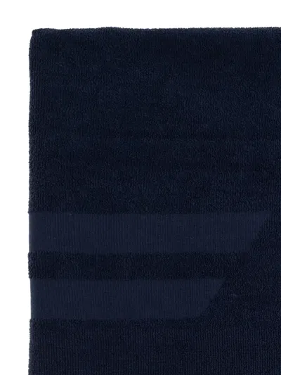 Ea7 Logo-detail Bath Towel In Blue