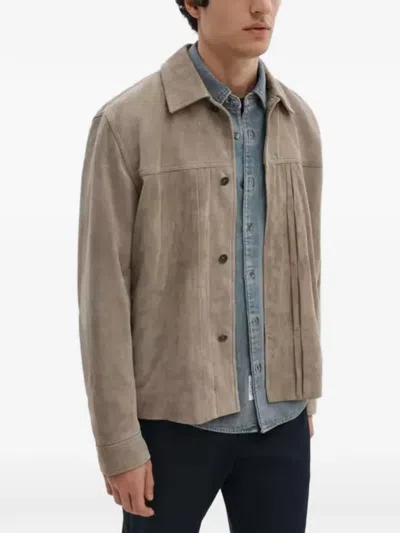 Rag & Bone Polo-collar Jacket In Neutral