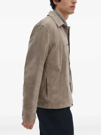 Rag & Bone Polo-collar Jacket In Neutral