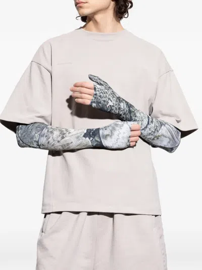 Roa Patterned Gloves In Gold