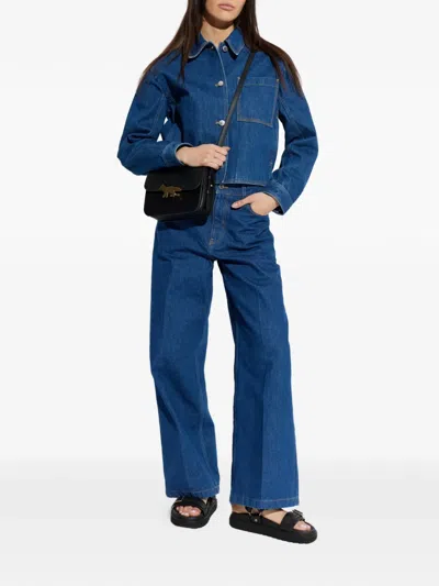 Maison Kitsuné Buttoned Jacket In Blue