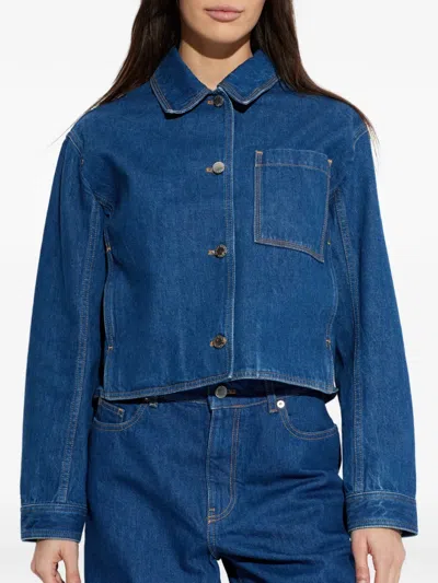 Maison Kitsuné Buttoned Jacket In Blue