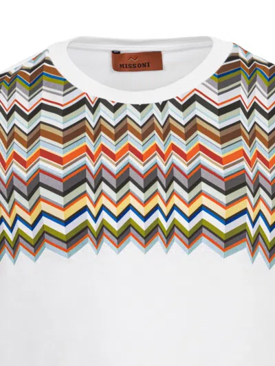 Missoni Chevron-pattern T-shirt In White